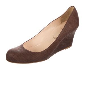 Christian Louboutin Chocolate Brown Wedges